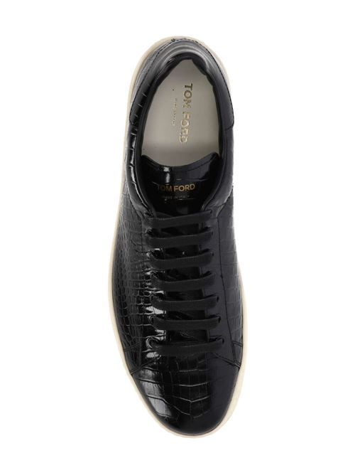 black leather logo print  sneakers Tom Ford | J1098LCL403C3NW02